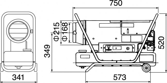 静岡製機　熱風式ヒーター　ホットガン50D　HG50Dの図面