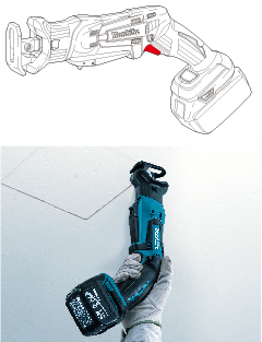 ▼トリガスイッチ 高い所や、狭い所の作業に ▼トリガスイッチ 高い所や、狭い所の作業に
