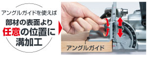 マキタ 100o 充電式ジョイントカッタ PJ180DRFの3パターン溝位置調整取り扱い説明画像その1 マキタ 100o 充電式ジョイントカッタ PJ180DRFの3パターン溝位置調整取り扱い説明画像その1